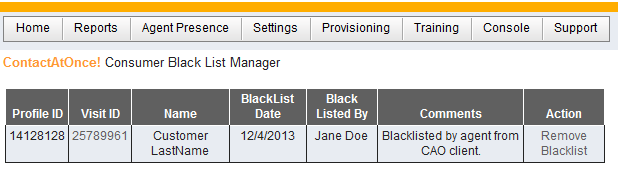 blacklist manager